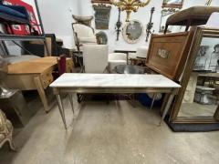 Maison Jansen French Directoire Style Stainless Steel And Bronze Console Table - 4136657