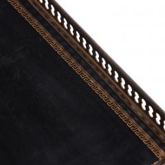 Maison Jansen French Leather and Brass Two Tier Table in the Manner of Maison Jansen C 1950 - 4722320