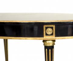 Maison Jansen French Louis XVI Style Ebonized Oval Dining Table - 2800703