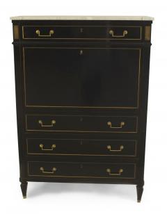 Maison Jansen French Louis XVI Style Ebonized Secretary Desk - 4629255