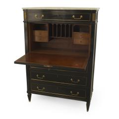 Maison Jansen French Louis XVI Style Ebonized Secretary Desk - 4644933
