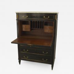 Maison Jansen French Louis XVI Style Ebonized Secretary Desk - 4644934