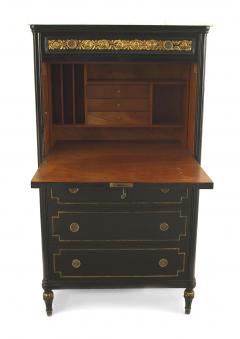 Maison Jansen French Louis XVI Style Ebonized Secretary Desk - 4631270