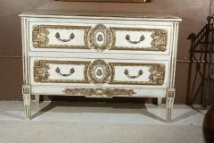 Maison Jansen French Louis XVI Style Painted Commode Stamped Jansen - 2491037