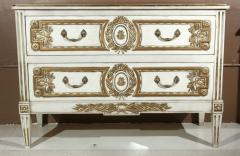 Maison Jansen French Louis XVI Style Painted Commode Stamped Jansen - 2491040