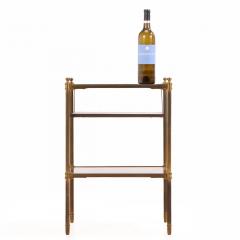 Maison Jansen French Mahogany and Brass Three Tier Table C 1950 - 4713271