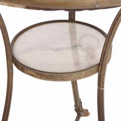 Maison Jansen French Marble and Bronze Gueridon Table in the Manner of Maison Jansen C 1940 - 4641098