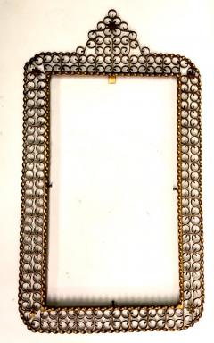 Maison Jansen French Mid Century Modern Gilt Wrought Iron Filagree Mirror by Maison Jansen - 1683818