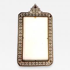 Maison Jansen French Mid Century Modern Gilt Wrought Iron Filagree Mirror by Maison Jansen - 1685181