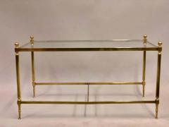 Maison Jansen French Modern Neoclassical Solid Brass and Glass Coffee Table by Maison Jansen - 1770878