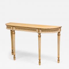 Maison Jansen French Neo Classic White and Parcel Gilt Console Tables with Paint - 4644053