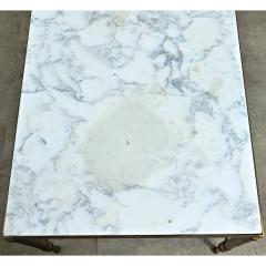 Maison Jansen French White Marble Brass Coffee Table in the Maison Jansen Style - 4798738