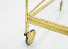 Maison Jansen French neoclassical Maison Jansen gilded iron bar cart 1960s - 1115158
