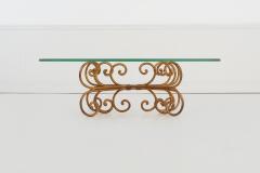 Maison Jansen Gilt Wrought Iron Coffee Table in the Style of Maison Jansen - 4573314
