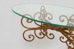 Maison Jansen Gilt Wrought Iron Coffee Table in the Style of Maison Jansen - 4573318