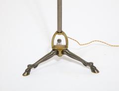 Maison Jansen Gunmetal Finish and Bronze Horsehead and Feet Tripod Floor Lamp by Maison Jansen - 2529141