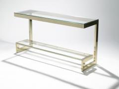 Maison Jansen Guy Lefevre large brass console table for Maison Jansen 1970s - 1830172