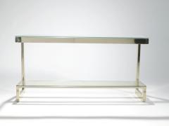 Maison Jansen Guy Lefevre large brass console table for Maison Jansen 1970s - 1830175