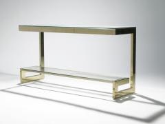 Maison Jansen Guy Lefevre large brass console table for Maison Jansen 1970s - 1830177