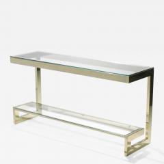 Maison Jansen Guy Lefevre large brass console table for Maison Jansen 1970s - 1839448