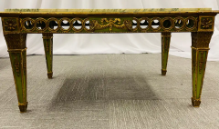 Maison Jansen Hollywood Regency Coffee Table by Maison Jansen Marble Top Painted - 2489195