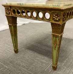 Maison Jansen Hollywood Regency Coffee Table by Maison Jansen Marble Top Painted - 2489241