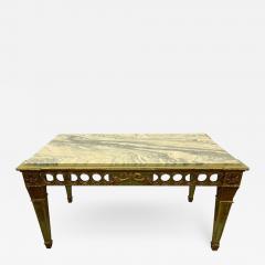 Maison Jansen Hollywood Regency Coffee Table by Maison Jansen Marble Top Painted - 2490511