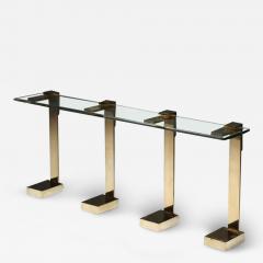 Maison Jansen Hollywood Regency Console Table in Brass in the Style of Maison Jansen 1970s - 3403282