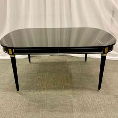 Maison Jansen Hollywood Regency Dining Table Maison Jansen Louis XVI Style Ebony Bronze Mt - 2539965