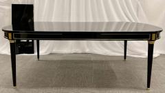 Maison Jansen Hollywood Regency Dining Table Maison Jansen Louis XVI Style Ebony Bronze Mt - 2539973