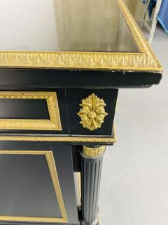 Maison Jansen Hollywood Regency Ebony Bronze Mounted Chest Commode Dresser Stamped Jansen - 2953186