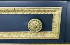 Maison Jansen Hollywood Regency Ebony Bronze Mounted Chest Commode Dresser Stamped Jansen - 2953192