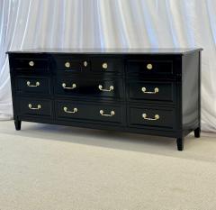 Maison Jansen Hollywood Regency Ebony Dresser Sideboard Chest Commode or Cabinet Bronze - 2968670