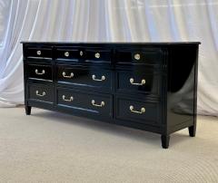 Maison Jansen Hollywood Regency Ebony Dresser Sideboard Chest Commode or Cabinet Bronze - 2968672