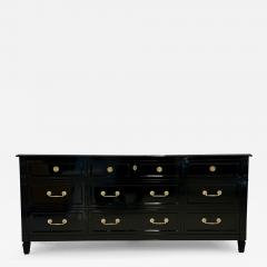 Maison Jansen Hollywood Regency Ebony Dresser Sideboard Chest Commode or Cabinet Bronze - 2970883