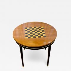 Maison Jansen Hollywood Regency Ebony Game Card Table Louis XVI Style Bronze Mounted - 2490483