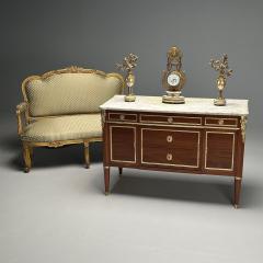 Maison Jansen Hollywood Regency French Louis XVI Style Commode Mahogany Oak Marble 1920s - 3544222