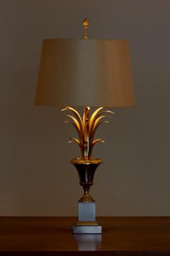 Maison Jansen Huge Maison Charles Pineapple Table Lamp in Brass and Chrome - 935462