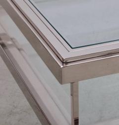 Maison Jansen Huge Maison Jansen Sliding Top Coffee Table in Chrome - 546699