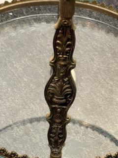 Maison Jansen ITALIAN ART DECO BRASS ETCHED GLASS DOUBLE TIER BAR CART - 4323738