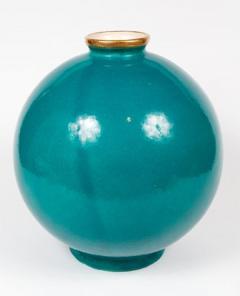 Maison Jansen Important Maison Jansen Turquoise Blue Glazed Ceramic Vase - 790901