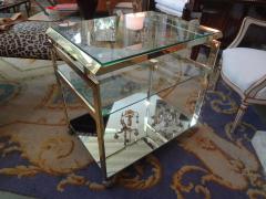 Maison Jansen Italian Mid Century Modern Brass Bar Cart - 4224890
