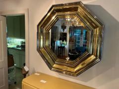 Maison Jansen Italian Modern Brass And Chrome Mirror By Sandro Petti - 3831943