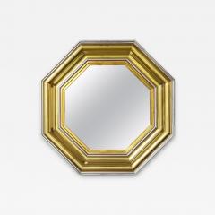 Maison Jansen Italian Modern Brass And Chrome Mirror By Sandro Petti - 3834591