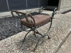 Maison Jansen Italian Modern Iron And Bronze Bench - 3649885