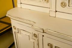 Maison Jansen Ivory Distress Painted Gilt Gold Decorated Bookcase Cabinet - 3012773