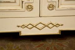 Maison Jansen Ivory Distress Painted Gilt Gold Decorated Bookcase Cabinet - 3012778