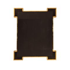 Maison Jansen Jansen Elegant Mirror in Black Lacquer with Mixed Metal Accents 1972 - 2781008