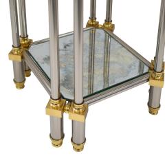 Maison Jansen Jansen Exquisite Pair of Pedestals with Antique Mirrored Glass 1940s Signed  - 3710034