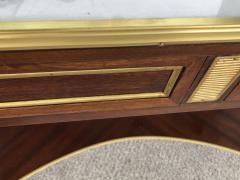 Maison Jansen Jansen Style Two Drawer Marble Top Bronze Console or Serving Table - 2974315